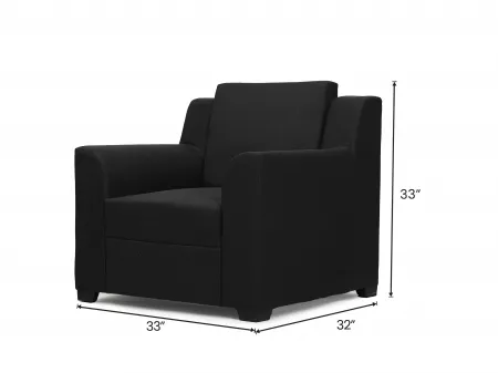 Erica Upholstered Single Seater Sofa in Charcoal Color